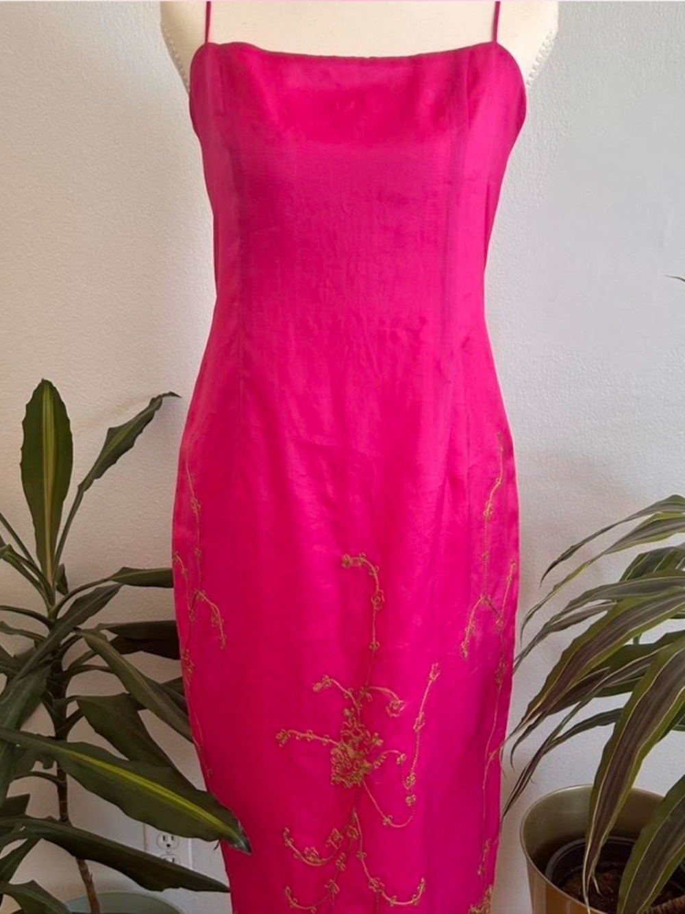 🌸 UK VINTAGE Patsy Seddon for Phase Eight Pure Silk Embroidered Midi 🌸